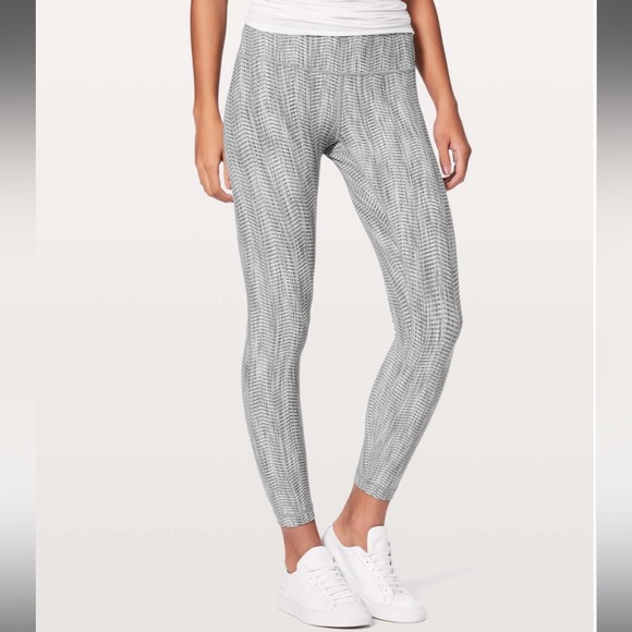 Lululemon Wunder Under Hi-Rise 7/8 Tight in Jacquard Battleship Size 8 - Picture 2 of 7